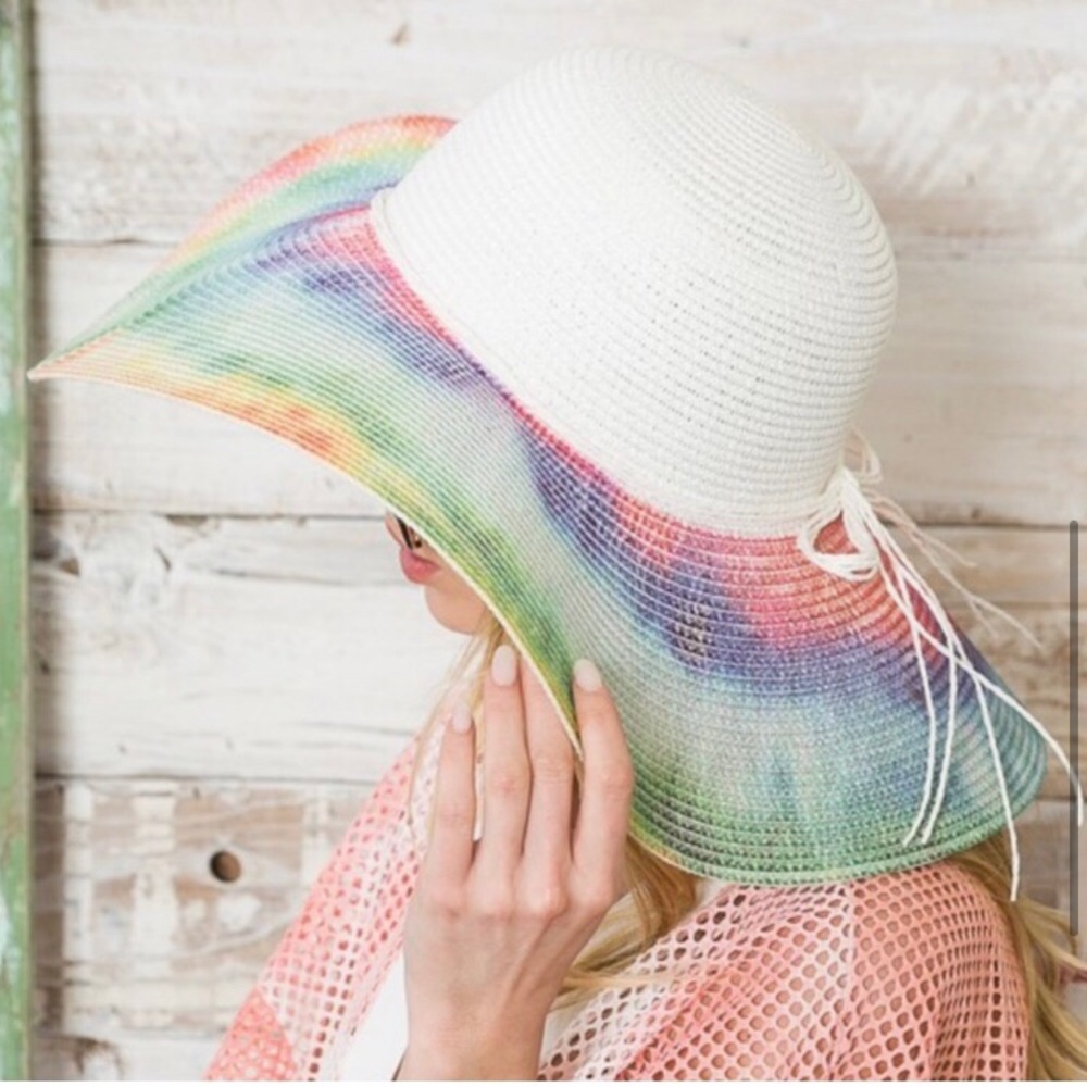 Seaside brights floppy tie dyed hat - Picture 3 of 6